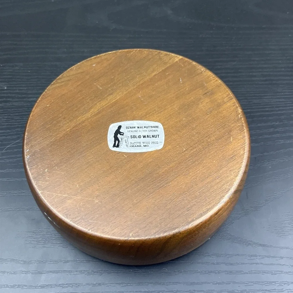 Vintage‎ Ozark Walnutware Solid Walnut Bottle Coaster Native Wood Product